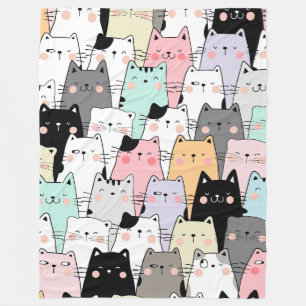 Cat Party 60x80 Fleece Blanket