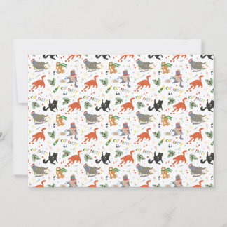 Cat Party Chaotic Christmas Holiday Card
