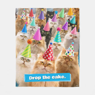 Cat Party Fleece Blanket