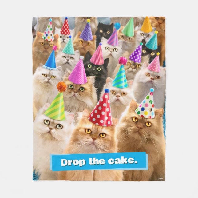 Cat Party Fleece Blanket (Front)