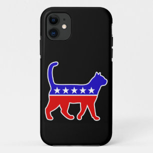 Cat Party Logo Feline Politics Great Party of Meow iPhone 11 Case