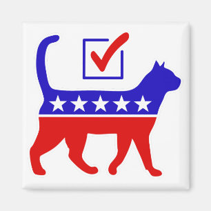 Cat Party Logo Feline Politics Great Party of Meow Magnet
