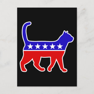 Cat Party Logo Feline Politics Great Party of Meow Postcard