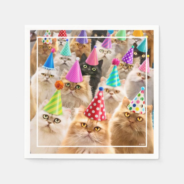 Cat Party Napkin (Front)