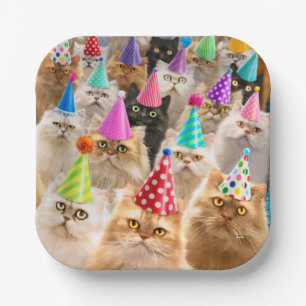 Cat Party Paper Plate