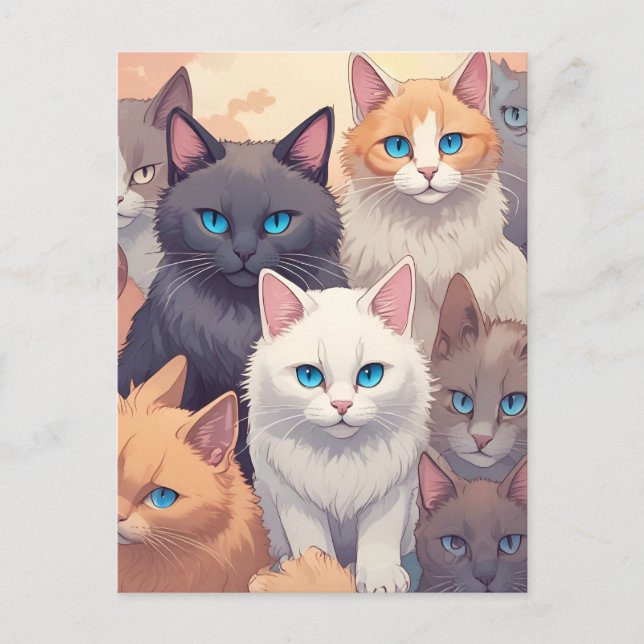 Cat Party Postcard (Front)