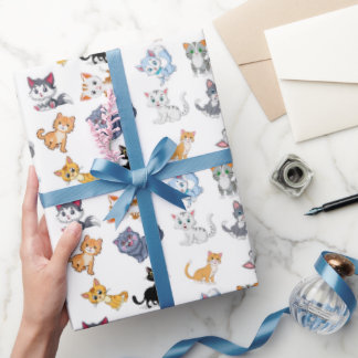 Cat Party Wrapping Paper