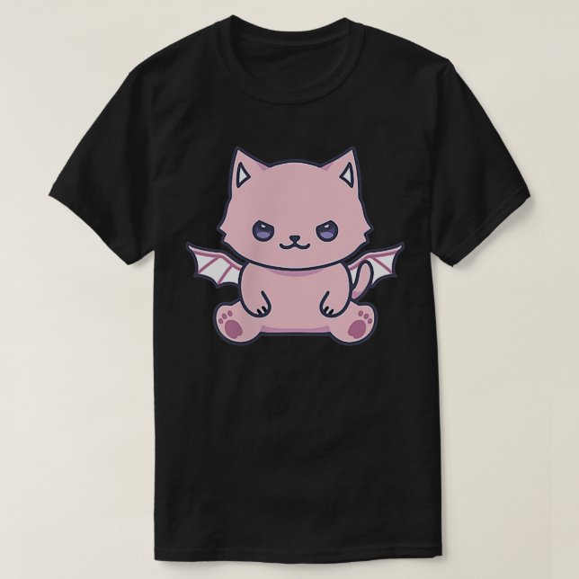 Cat Pastel Goth Cute Kawaii Aesthetic Lover Owner  T-Shirt (Design Front)