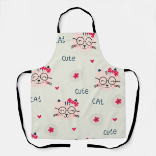 Cat pattern apron