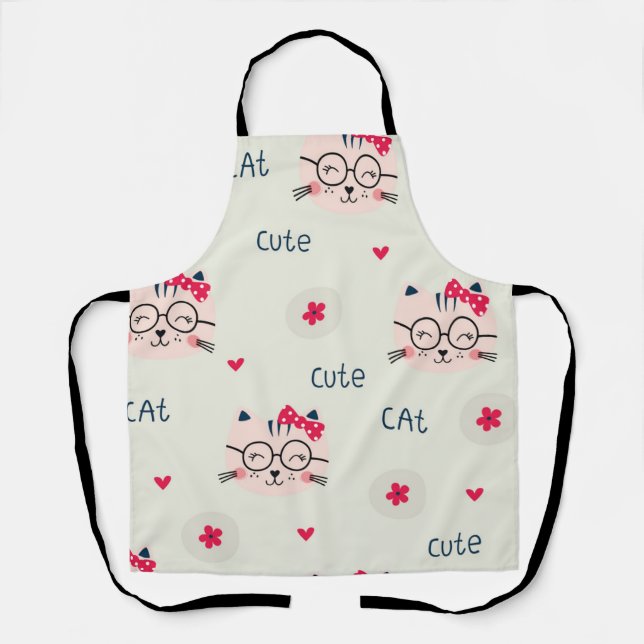 Cat pattern apron (Front)