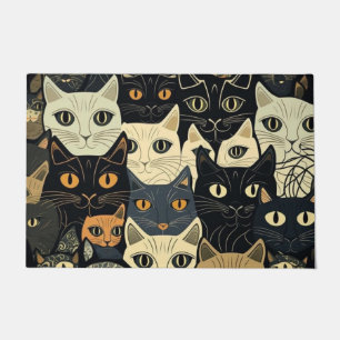 Cat Pattern Artsy Doormat