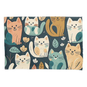 Cat Pattern Artsy Pillowcase