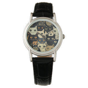 Cat Pattern Artsy Watch
