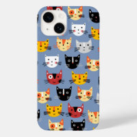 Cat Pattern Blue