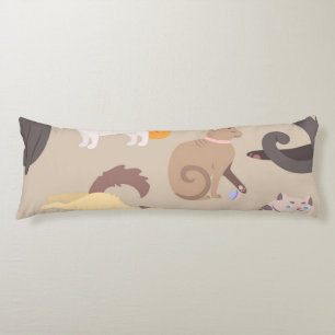Cat pattern body cushion