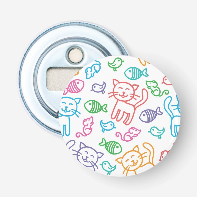 cat pattern bottle opener (Front)