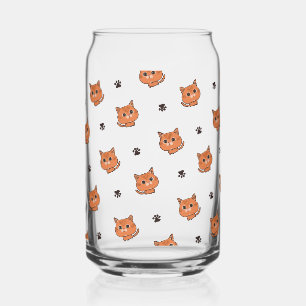 cat pattern can glass