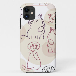 Cat pattern iPhone 11 case