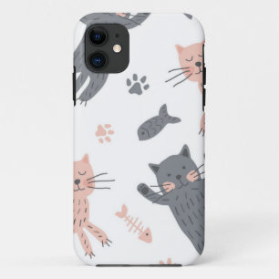 Cat pattern iPhone 11 case
