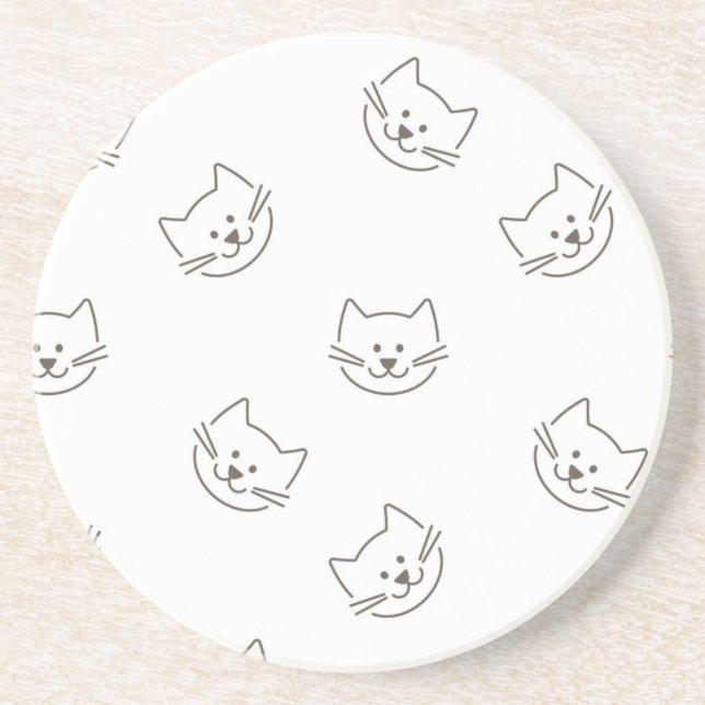 Cat pattern coaster (Front)