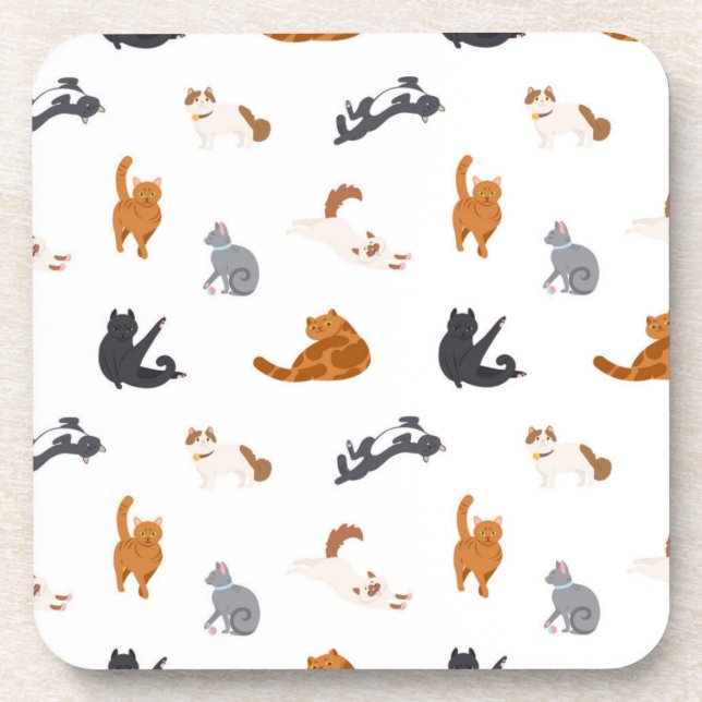Cat pattern coaster (Front)