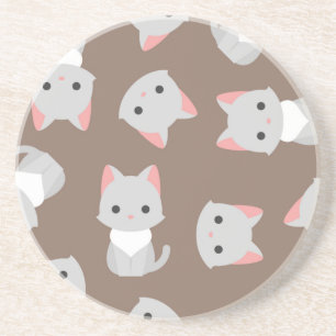 Cat pattern coaster