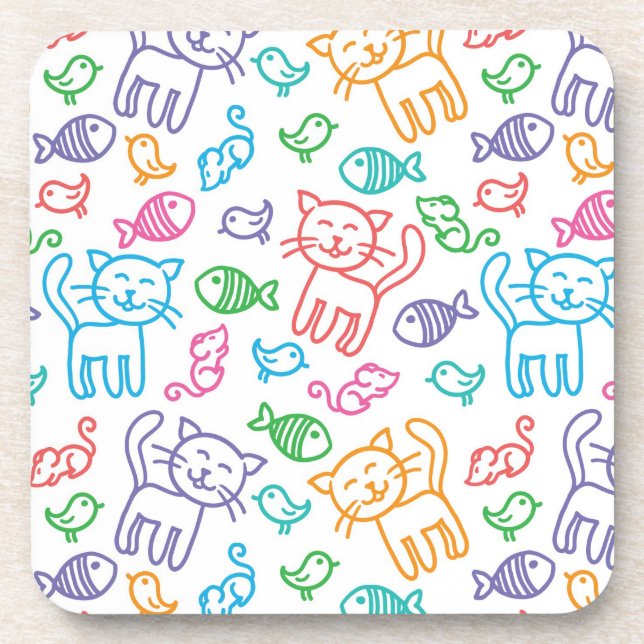 cat pattern coaster (Front)