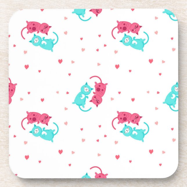 Cat pattern coaster (Front)