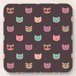 Cat pattern coaster