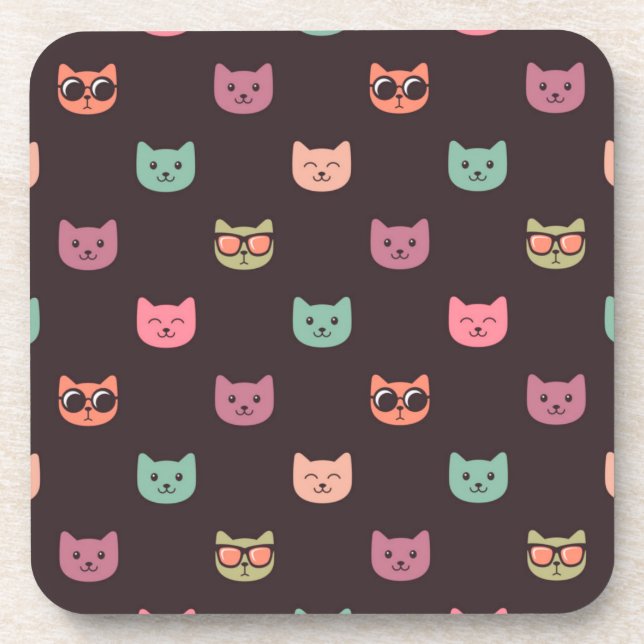 Cat pattern coaster (Front)