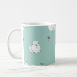 Cat pattern coffee mug