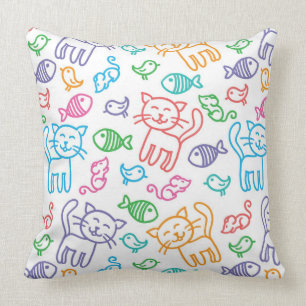 cat pattern cushion