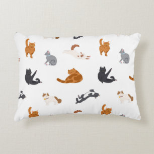 Cat pattern decorative cushion