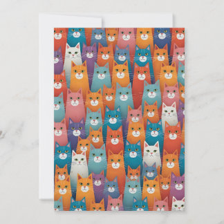 Cat pattern design holiday card