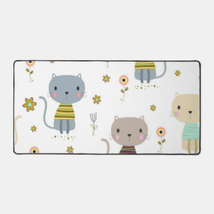 Cat pattern desk mat