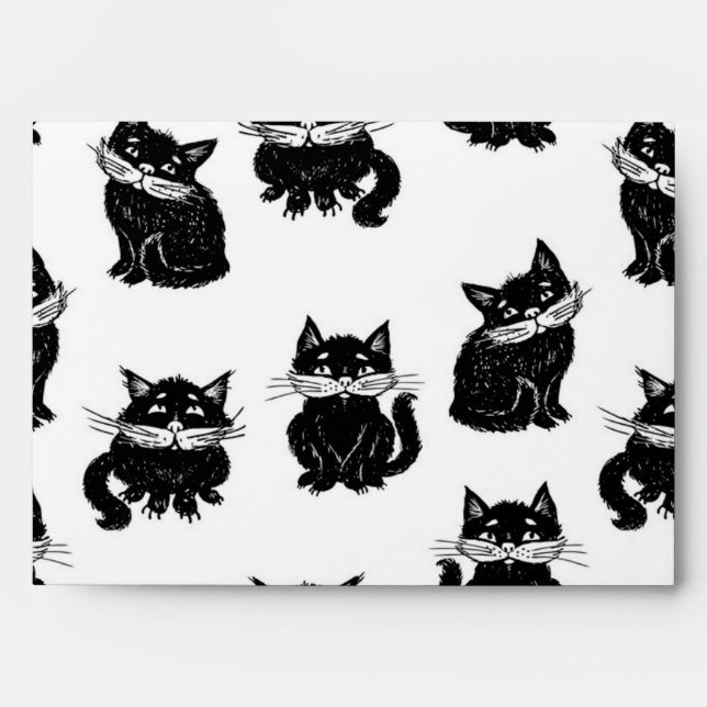 Cat pattern envelope (Front)