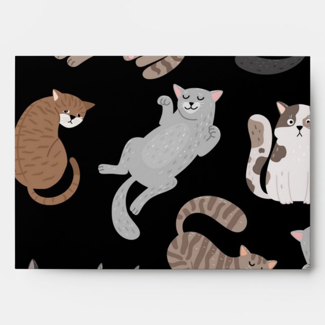 Cat pattern envelope (Front)