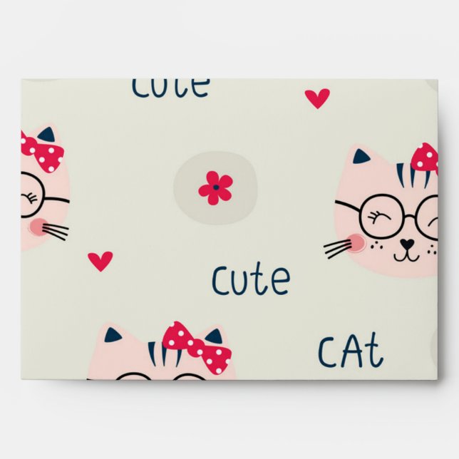 Cat pattern envelope (Front)