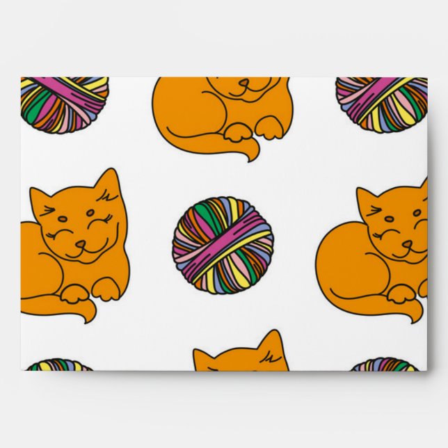 Cat pattern envelope (Front)