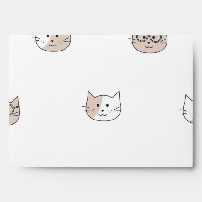 Cat pattern envelope (Front)