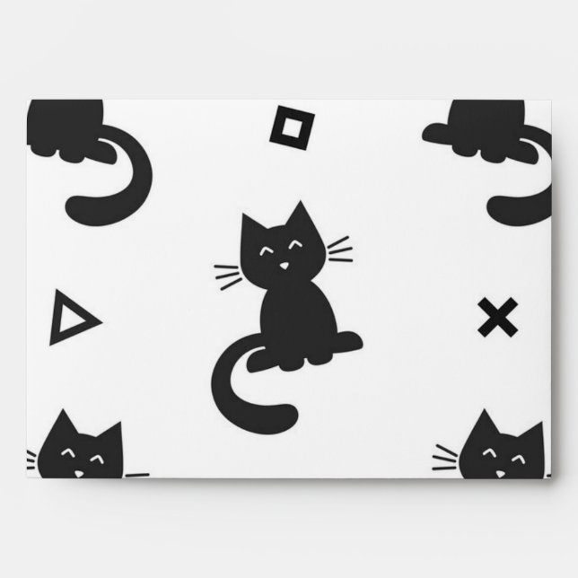 Cat pattern envelope (Front)