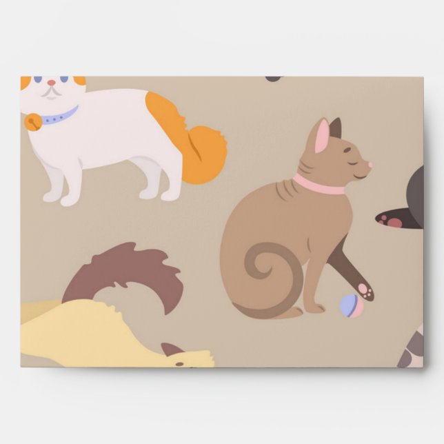 Cat pattern envelope (Front)