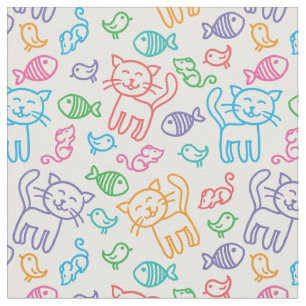 cat pattern fabric