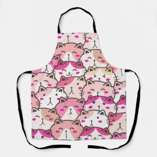 Cat Pattern Funny Colourful Pets Animals    Apron