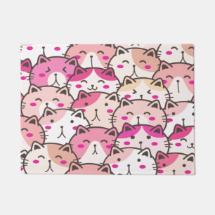 Cat Pattern Funny Colourful Pets Animals Doormat