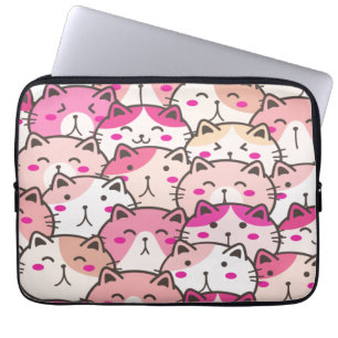 Cat Pattern Funny Colourful Pets Animals   Laptop Sleeve