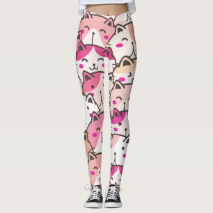 Cat Pattern Funny Colourful Pets Animals   Leggings