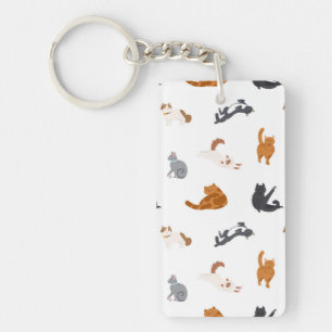 Cat pattern key ring