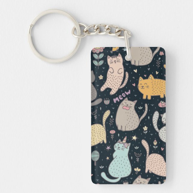 Cat pattern key ring (Front)