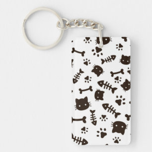 Cat pattern key ring